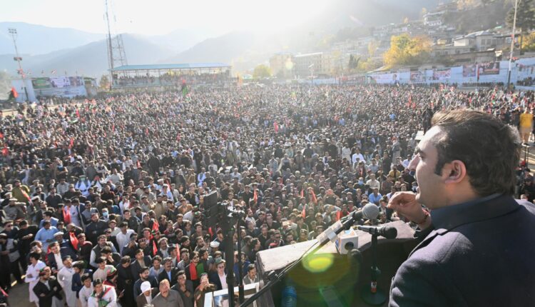 bilawal bhutto address in Chitral kpk